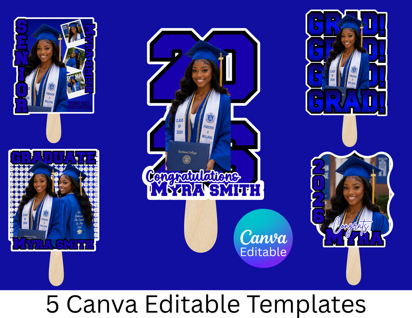 Blue Grad Fan Template