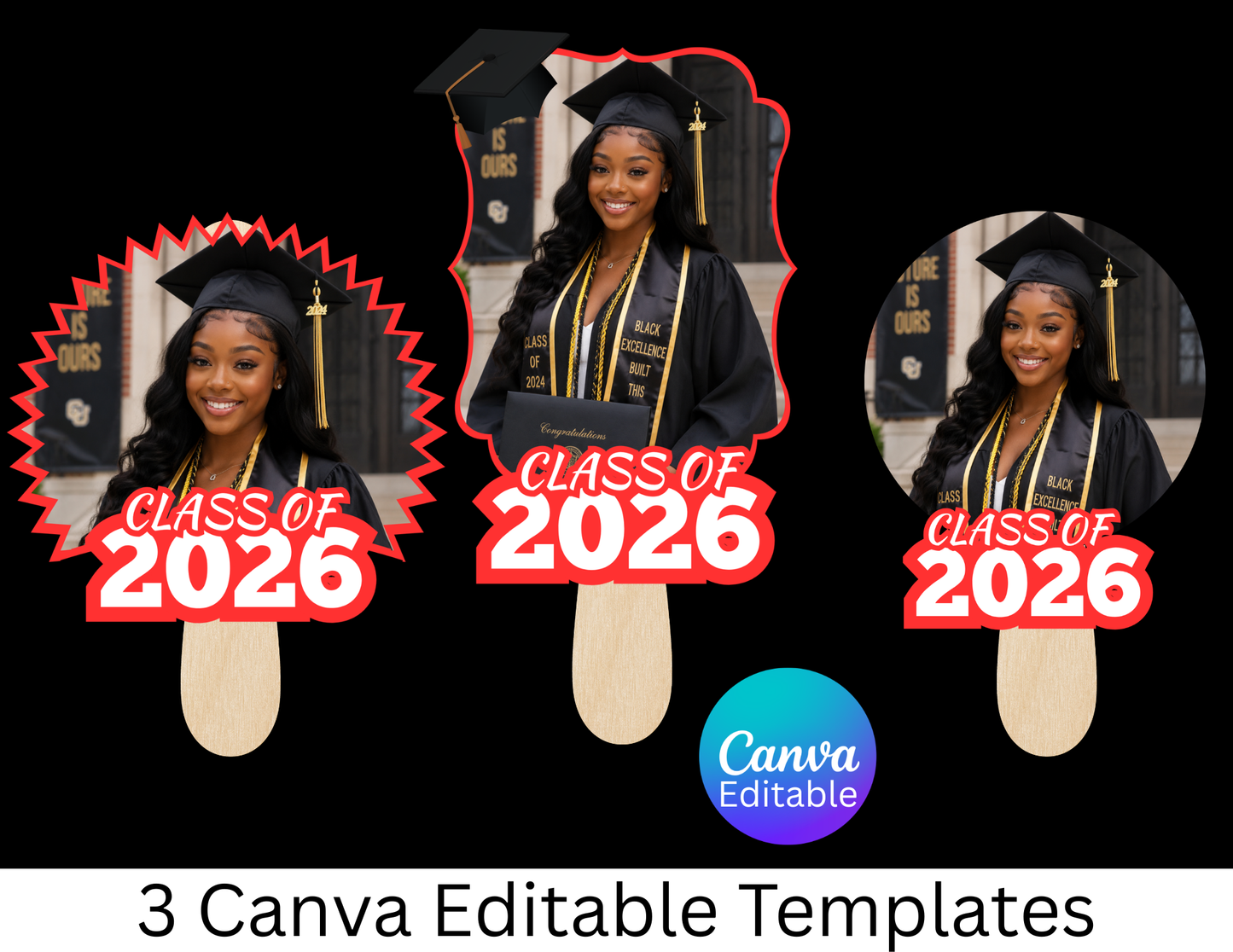 Red Grad Fan Template