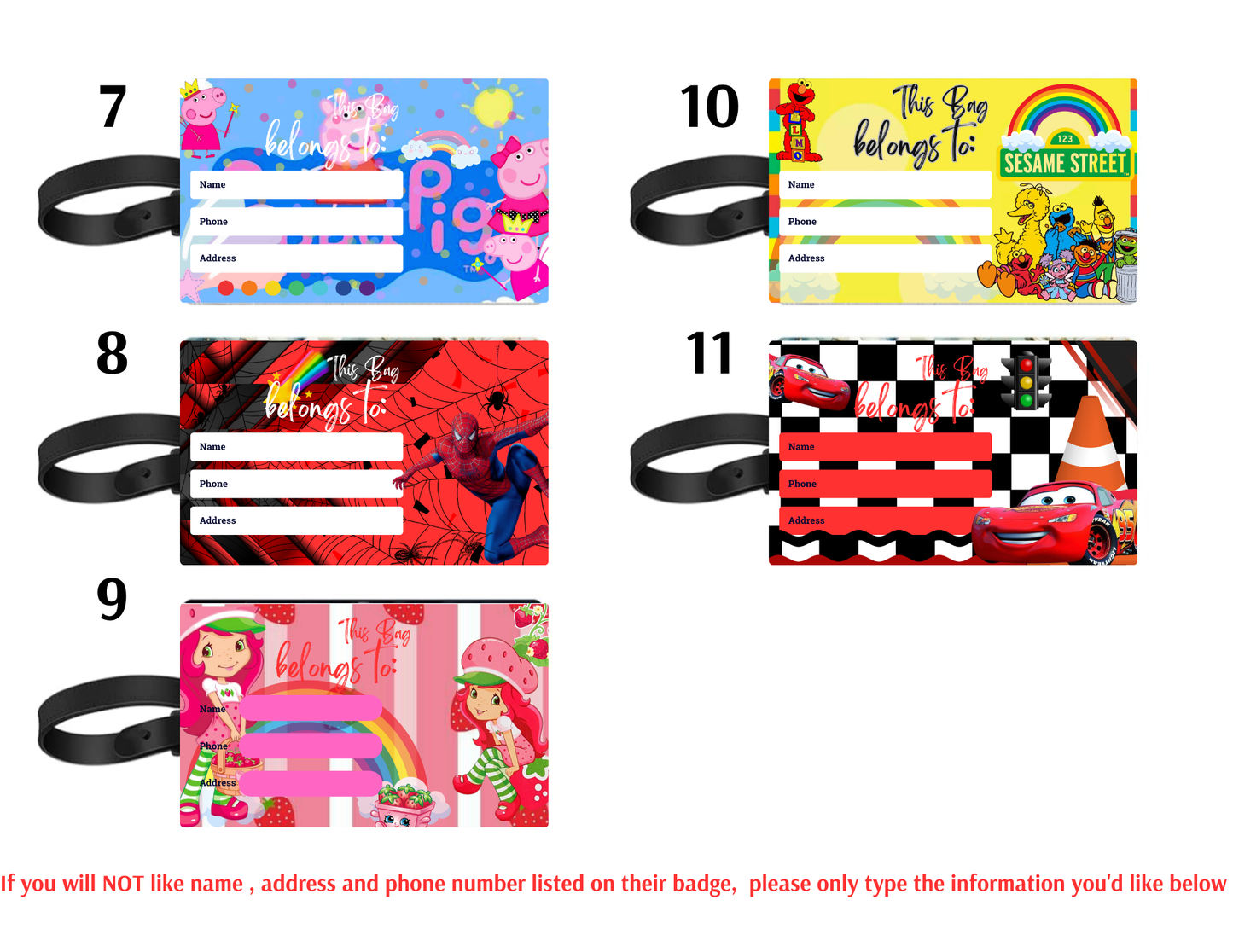 Bag tags