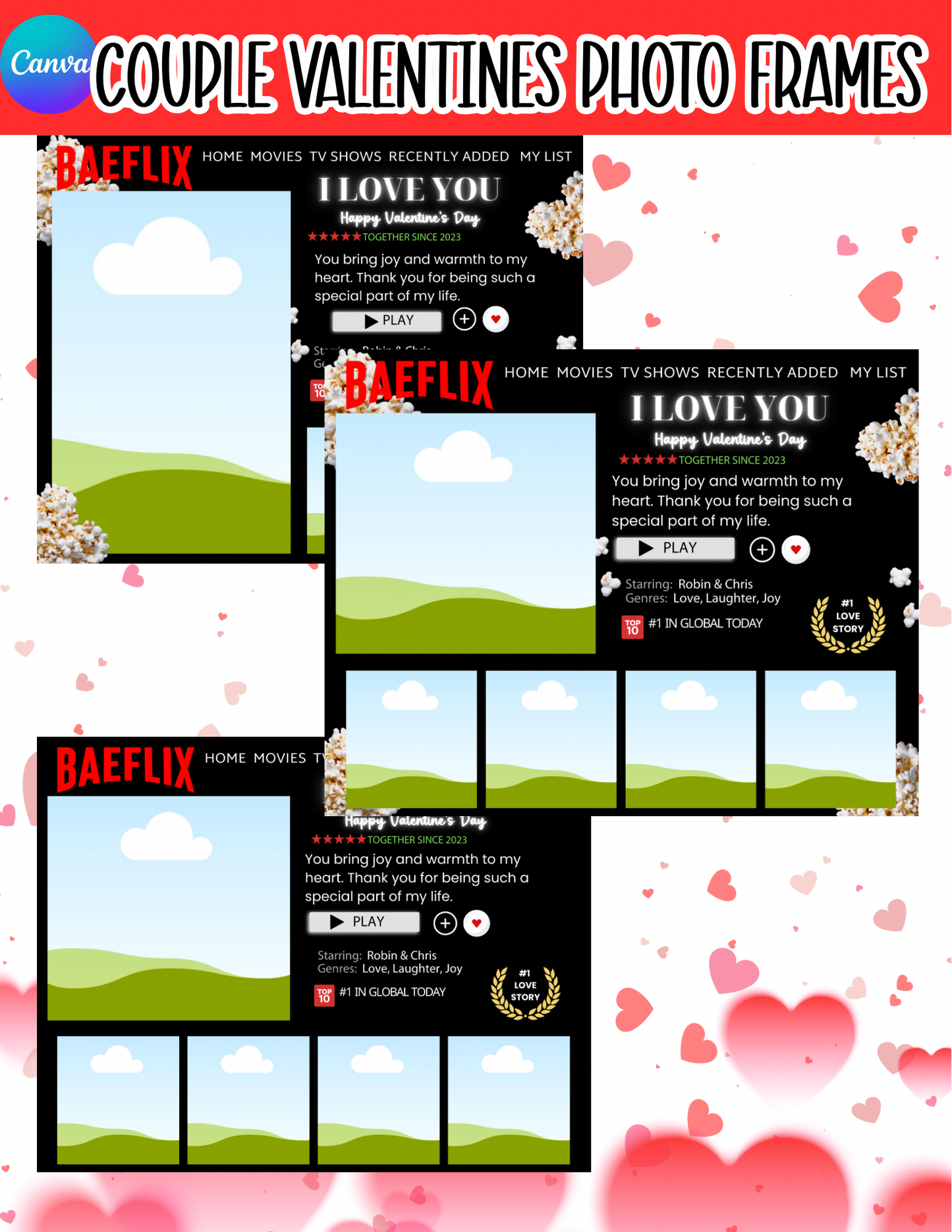 Valentines Baeflix Inspired Poster Frame