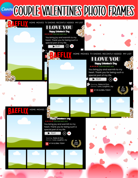 Valentines Baeflix Inspired Poster Frame
