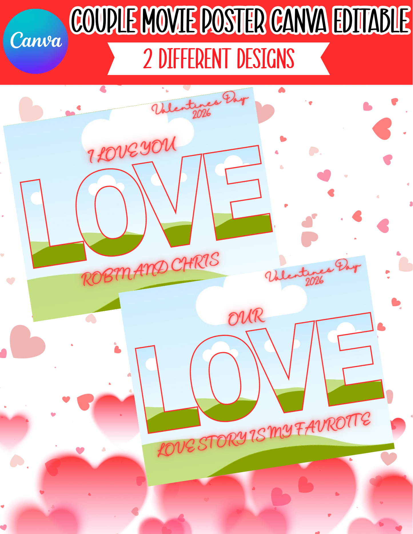 Valentines Love Poster Frame