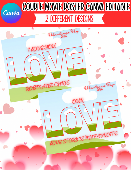 Valentines Love Poster Frame